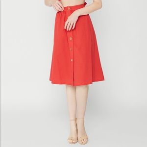 BCBGeneration Button Front Woven Skirt